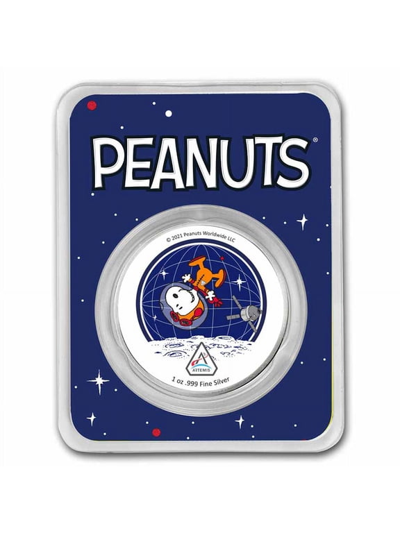 Collectible Peanuts® Snoopy in Space - Artemis Missions 1 oz Colorized Silver