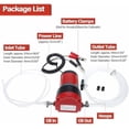 thumbnail image 3 of 12V 60W Oil Change Pump Extractor, Oil/Diesel Fluid Pump Extractor Scavenge Oil Change Pump Transfer Suction Transfer Pump with Tubes Truck Rv Boat ATV (Red), 3 of 9