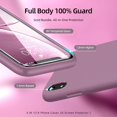 thumbnail image 2 of [3 in 1 for iPhone Xr Case, with 2 Pack Screen Protector, Liquid Silicone Slim Shockproof Protective Phone Case 6.1 inch [Microfiber Lining] (Lilac Purple)…, 2 of 6