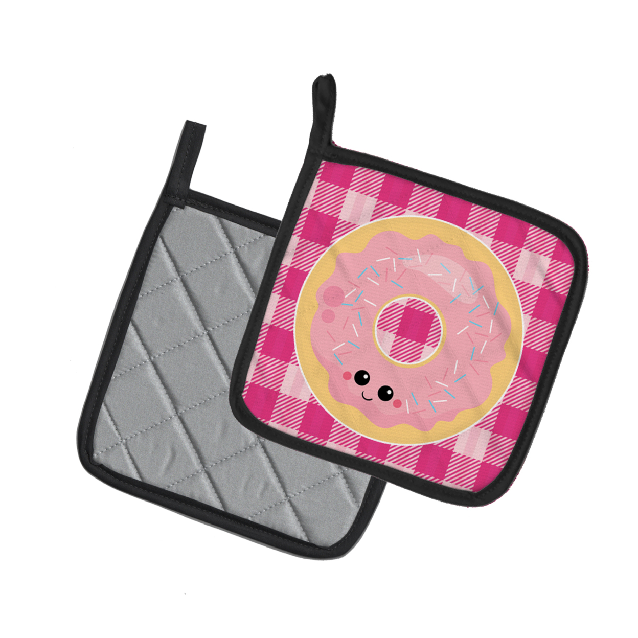 Donut Face Pair of Pot Holders