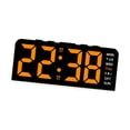 thumbnail image 4 of Reloj despertador digital de gran tamaño, práctico y multiusos, con pantalla LED de temperatura. Naranja, 4 of 9