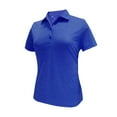thumbnail image 1 of Monterey Club Women's Melange Jersey Performance Sport Golf Polo Shirt #2421, 1 of 2