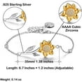 thumbnail image 5 of amangny Inappropriate Wife, Keep Calm and Let The Orthodontist Wife Handle It, Wife Sunflower Bracelet from Husband, 5 of 5