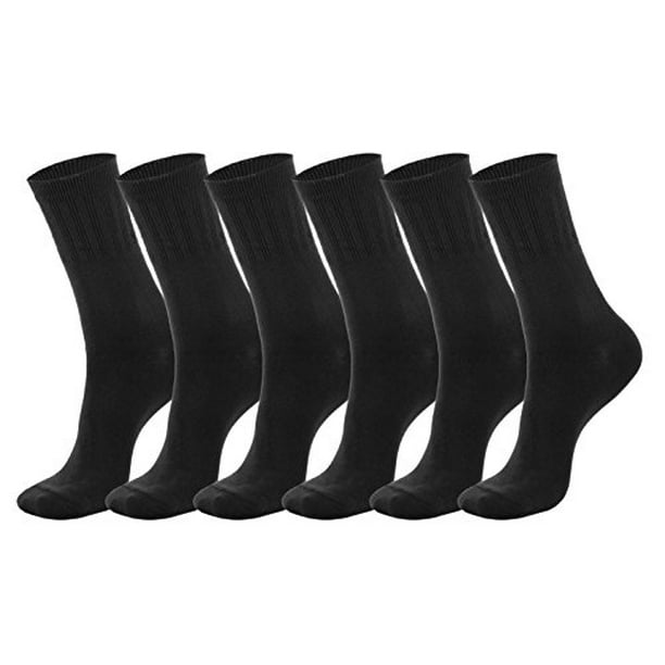 JMR - Jmr Men's Black Non Elastic Diabetic Dress Socks Size 10-13,6pk ...