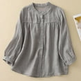 thumbnail image 2 of Jxximdong Button-up Shirts for Women Sleeve Linen Shirts 2025 Cotton Summer Retro Embroidered Boho Tops Casual Trendy Vacation Blouse Spring Tops, 2 of 3