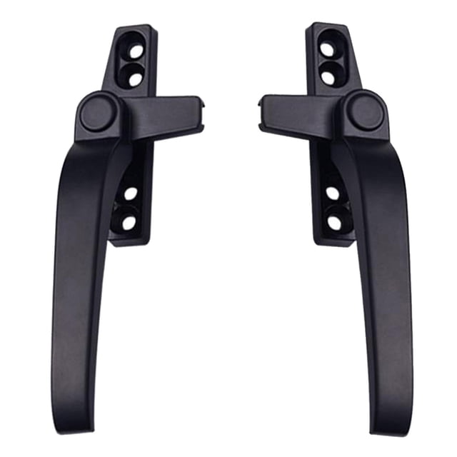 2x de ventana de aleación de aluminio con cerraduras de puerta universal Bloqueo de lve para Negro Izquierdo+Negro Derecho Gloria Manija de bloqueo abatible