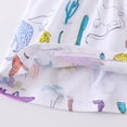 thumbnail image 5 of Toddler Girls Stylish Dress Short Sleeve Funny Dinosaur Fun Cute Print Sweet Prom Princess Outfit Stretchy Dance Party Clothes Daily Wear Lovely Sundress, 5 of 6