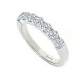 thumbnail image 2 of Sterling Silver with Moissanite Seven Stone Stackable Band Ring, 2 of 3