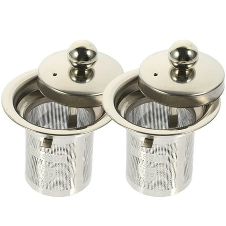 

FRCOLOR 2pcs Tea Strainers for Loose Tea Fine Mesh Stainless Steel Tea Infuser with Lid for Teapot Mugs Cups