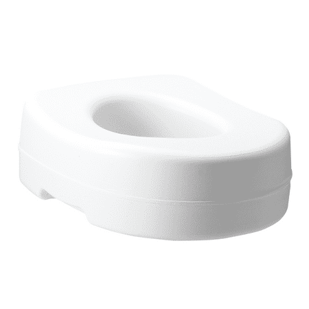 Carex Raised Toilet Seat Riser, Adds 5.5" of Height, 300 lb Weight Capacity, Slip-Resistant, White
