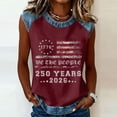 thumbnail image 2 of Hearthz 1776-2026 Freedom 250th Anniversary Shirt Raglan Sleeveless Tank Tops for Women We the People Patriotic Vest American Flag 250th Anniversary USA Shirt Women, 2 of 7
