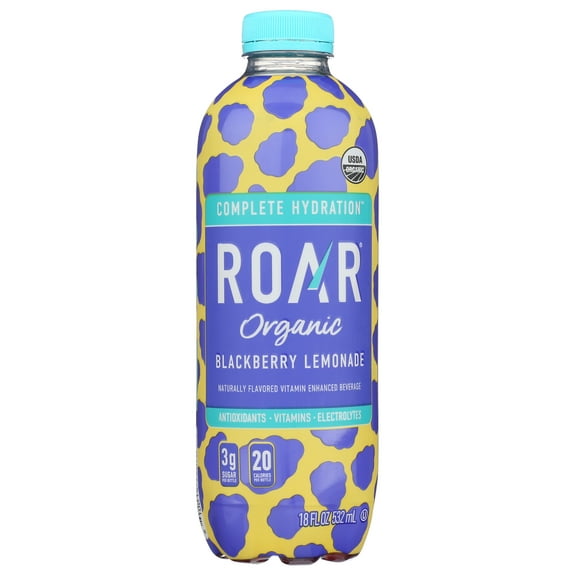 Pack of 12, Roar Organic Blackberry Lemonade Beverages, 18 fl oz