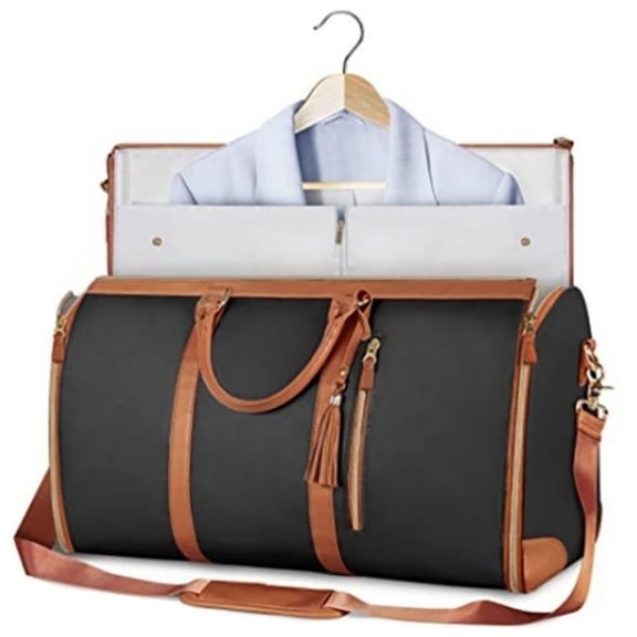 Pebbuoy Travel Bag with Internal Straps Large Capacity Waterproof Foldable Clothing Storage Bag Great Load Bearing Handles Detachable Garment Duffle Bag with Independent Shoe Pocket