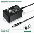 thumbnail image 2 of FITE ON Wall Home Charger AC Adapter Replacement for HMDX JAM Party Wireless Boom Box HX-P730 HX-P730BL HX-P730GY HX-P730PK Rechargeable Stereo Boombox Power Supply, 2 of 5