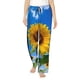thumbnail image 1 of Fotbe Blue Sky Sunflower Pantalones de Pijama para Mujer, Pantalones de Dormir, Pantalones Pj con Cordón y Bolsillos-XX-Large, 1 of 6