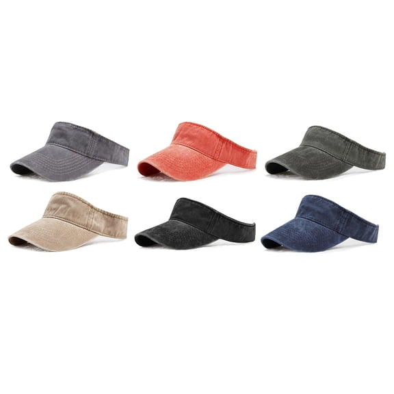 Meidiya Unisex Sport Wear Athletic Visor Sun Visor Adjustable Cap Vintage Denim Baseball Empty Top Men Women Sun Sports Visor Hat
