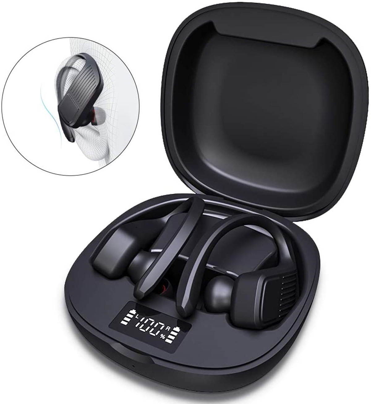 Bluetooth Headphones Wireless Earbuds 5 0 Auto Pairing HiFi Stereo 