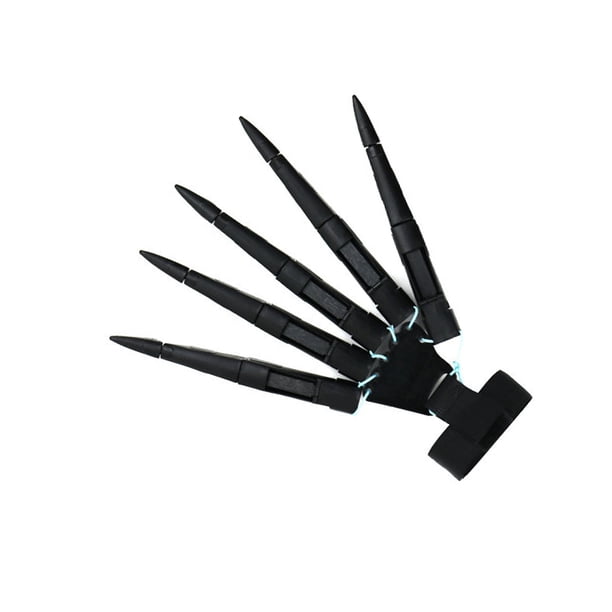 Naiovety Dedos Guante Flexibilidad Suministros para fiestas Flexible Práctico para usar Estructura firme Decoración de Halloween Accesorios de Kits de decoración para fiestas Mano derecha negra