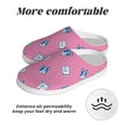 thumbnail image 6 of Daiia French Bulldog Print Women’s Fuzzy Slippers Memory Foam Lightweight House Shoes Cozy Loafer Flannel House Shoes-46/47, 6 of 7