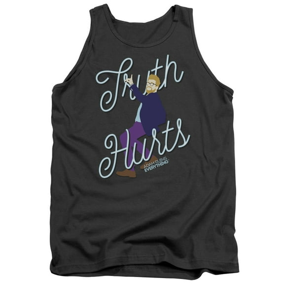 Adam Ruins Everything Truth Hurts Adult Tank Top Charcoal