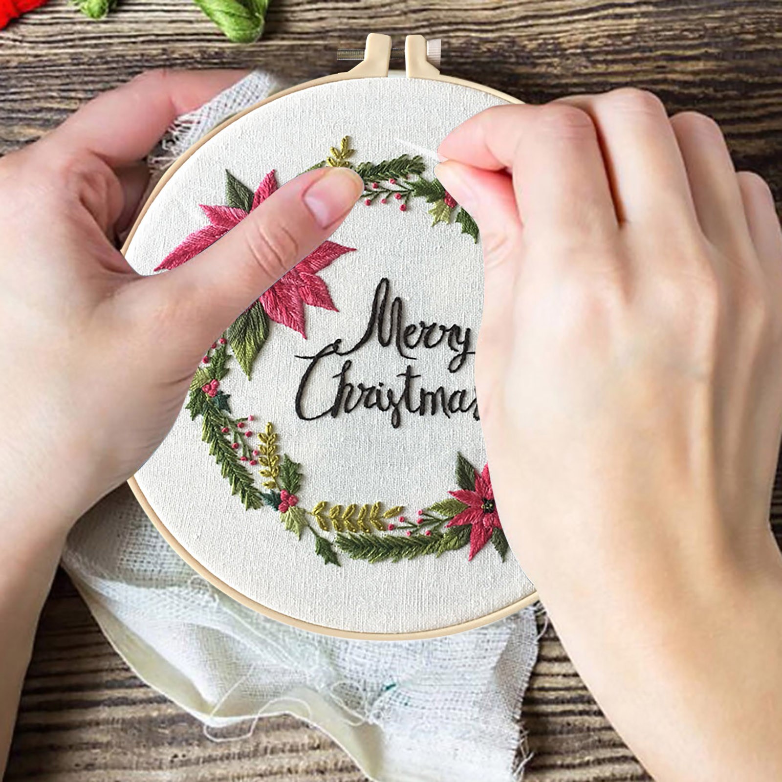 Kit Broderie De Noël Pour Adultes - Scène De La Nativité, Tout Inclus