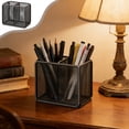 thumbnail image 4 of Metal Mesh Desk Organizer Pencil Holder, Multi Compartment Storage Basket Breathable Durable Design, Desktop Organizer for Office Home Study Teachers Professionals, 4 of 6