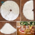 thumbnail image 6 of Deago 48 inches Christmas Tree Skirt Large Snowy White Faux Fur Xmas Tree Skirts Rug For Party Home Decorations Ornaments, 6 of 10
