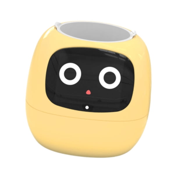 Macetero inteligente para mascotas, 7 sensores inteligentes, estatua de bonsái, macetero AI, florero para mesa de oficina, centro de mesa y escritorio Amarillo