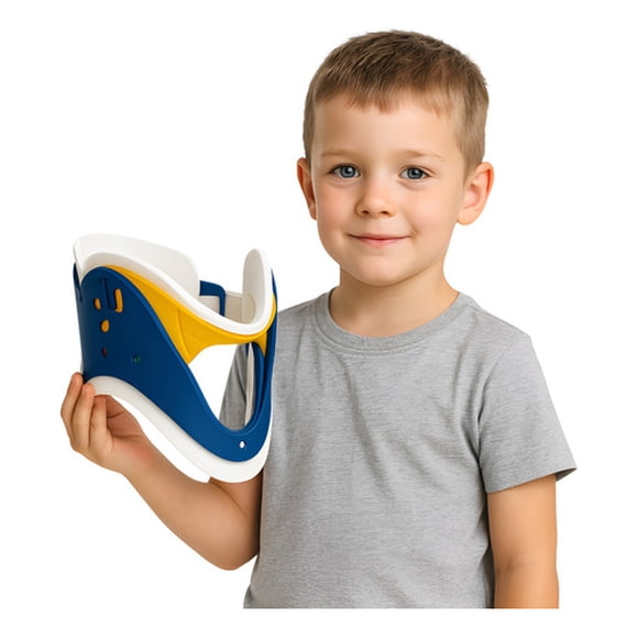 Collarin Ajustable De Extraccion Cervical Infantil Azul Marino