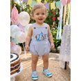 thumbnail image 4 of RUINIXCW Baby Boy First Birthday Outfit 1st Birthday One Years Old Clothes Summer Fall Romper Overalls Animal Embroidery Sleeveless Bodysuit Jumpsuit, 4 of 10