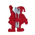 thumbnail image 5 of stanreset 4Pcs Xmas Silverware Holders Cartoon Cover Fabric Spoon Pockets Party Table Restaurant Hotel Tableware Decors Red, 5 of 5