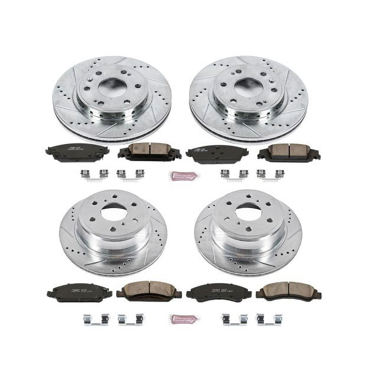 PowerStop Front and Rear Z23 Evolution Sport Carbon-Fiber Ceramic Brake Pad and Drilled & Slotted Rotor Kit Fits: CHEVROLET Select Models K7225