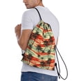 thumbnail image 3 of Kdxio Colorful Hawaii Palms Print Drawstring Backpack Bag,Waterproof Draw String Back Sack, Gym Drawstring Bags Swim Bag For Unisex, 3 of 9