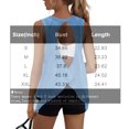thumbnail image 2 of Dweltoz Womens Athletic Tank Tops Open Back Workout Tops Sleeveless Running Gym Sports Shirts Loose Fit Tunic Tank Activewear,Blue 2XL, 2 of 2