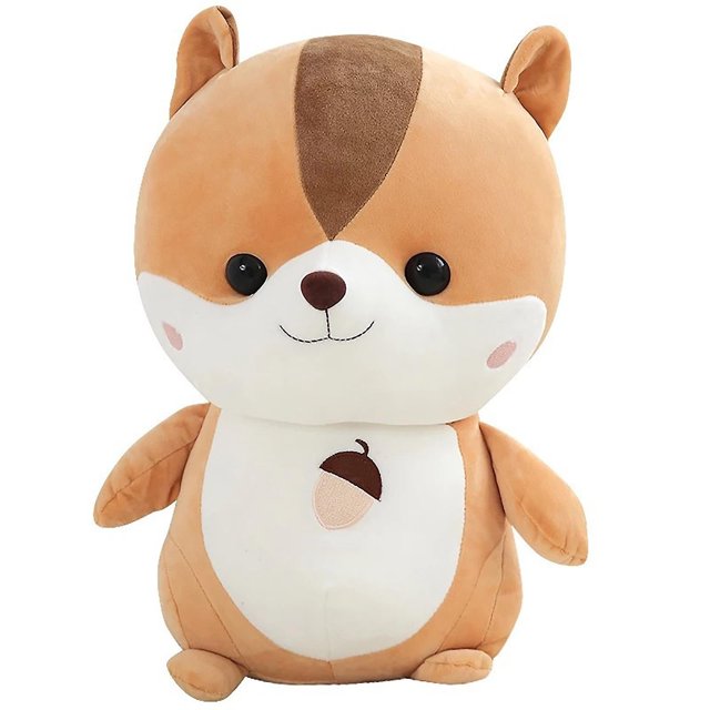 Almohada con forma de ardilla, respaldo de sofá, juguete de peluche de 25 cm para niños