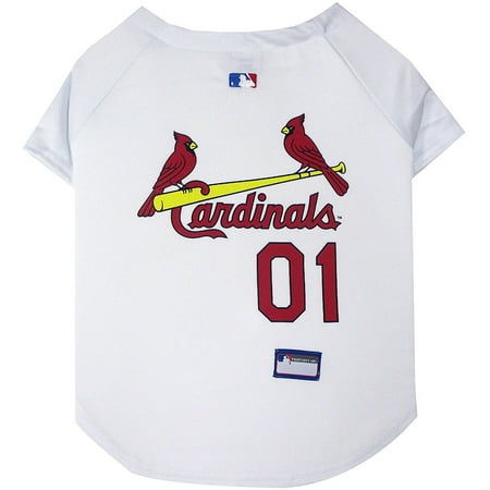 Pets First MLB St. Louis Cardinals Mesh Jersey for Dogs and Cats - Licensed Soft Poly-Cotton Sports Jersey - Medium