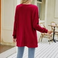 thumbnail image 5 of Idoravan Cardigans for Women Spring Womens Fashion Pocket Solid Color Long Sleeves Knit Cardigan Loose Tops Blouse Sweater, 5 of 5