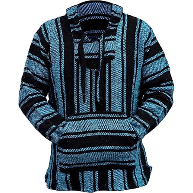 Mexican Hoodie Hippie Surf Poncho Sweater Sweatshirt Pullover