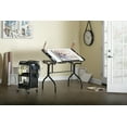 thumbnail image 6 of Studio Designs  Folding Craft Station with Adjustable Top and Storage Trays Black/White, 6 of 15