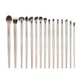thumbnail image 3 of Professional 15-Piece Soft Bristle Makeup Brush Set - Silver Synthetic Fiber Kit for Foundation, Blending Eye Makeup, Highlighting & Contouring, Essential Tools for Beginners & Artists, 3 of 8