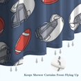 thumbnail image 6 of Blue Football Helmets and Balls Pattern Shower Curtain 84"x72" ,Bathroom Decorative Shower Curtains Set with 12 Hooks,Modern Waterproof Washable Shower Curtain, 6 of 6