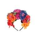 thumbnail image 2 of Hebilla étnica para la cabeza, tocado de mariposa artificial, diadema para fiesta de Halloween, tocado vintage con flores de peonía, 2 of 5