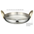 thumbnail image 2 of Paella pan, pizza frying pan, stainless steel pan, uncoated with double handle, hand-hammered cooking pan for Spanish dishes, home restaurant, 2 of 6