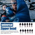 thumbnail image 4 of (Paquete 12) Tirador Universal Reemplazo Emergencia para Campaña Saco Dormir Mochila Ropa Tirador Universal (marrón + Plateado), 4 of 9