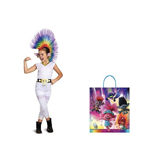 Queen Barb Costume Trolls World Tour Classic Rainbow with Wig Medium 8/