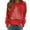 #290-Watermelon Red, variant on Craaazy Cozy Sweatshirt for Women Christmas Printed Loose Round Neck Long Sleeve Casual Tops Gifts