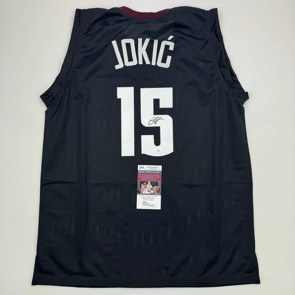 Autographed/Signed Nikola Jokic Denver Black 5280 City Edition Basketball Jersey JSA COA