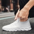 thumbnail image 6 of Sopiago Running Shoes for Men Mens Extra Wide Sneakers Lightweight Breathable Comfortable Running Walking Gym Sport Athletic Shoes White,44, 6 of 9
