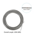 thumbnail image 2 of Unique Bargains 5/64' Wire Rope Kit, PVC Coated Stainless Steel Cable, 66ft, 2 of 4