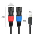 thumbnail image 2 of Type C to Dual XLR Male Aux Audio Cable USB C to Dual XLR Cable200cm, 2 of 5